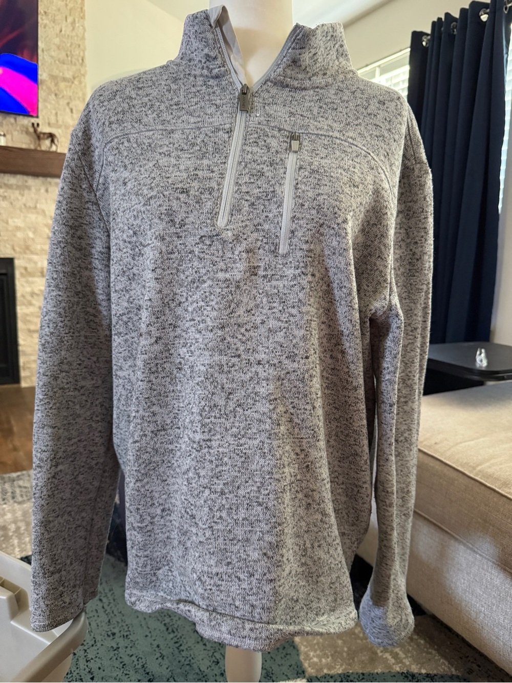 Jockey Gray Heather Quarter-Zip Pullover